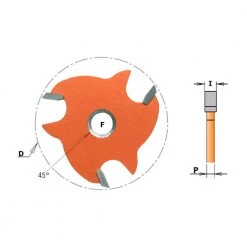 CMT Slidsfr. HM 47,6x5,0x8 Z3 Undersænket - 823.350.11