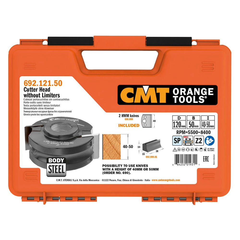 CMT Profilkutterhoved 120x40x50 Z2 - 692.120.50 3 CMT Profilkutterhoved 120x40x50 Z2 - 692.120.50