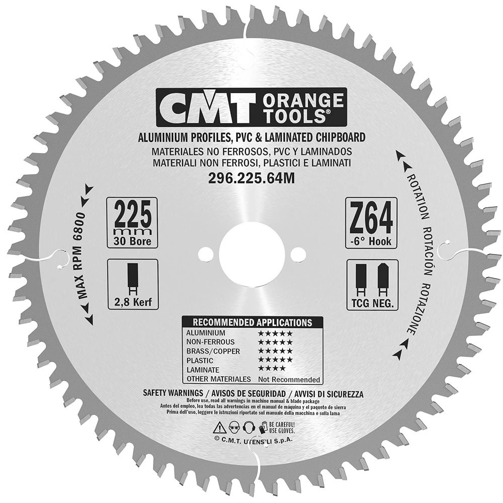 CMT Klinge 225x2,8x30 Z64 NE NEG - 296.225.64M 3 CMT Klinge 225x2,8x30 Z64 NE NEG - 296.225.64M